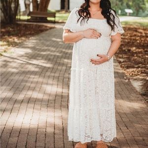 Baltic Born Aspen Smocked Lace Maxi Dress